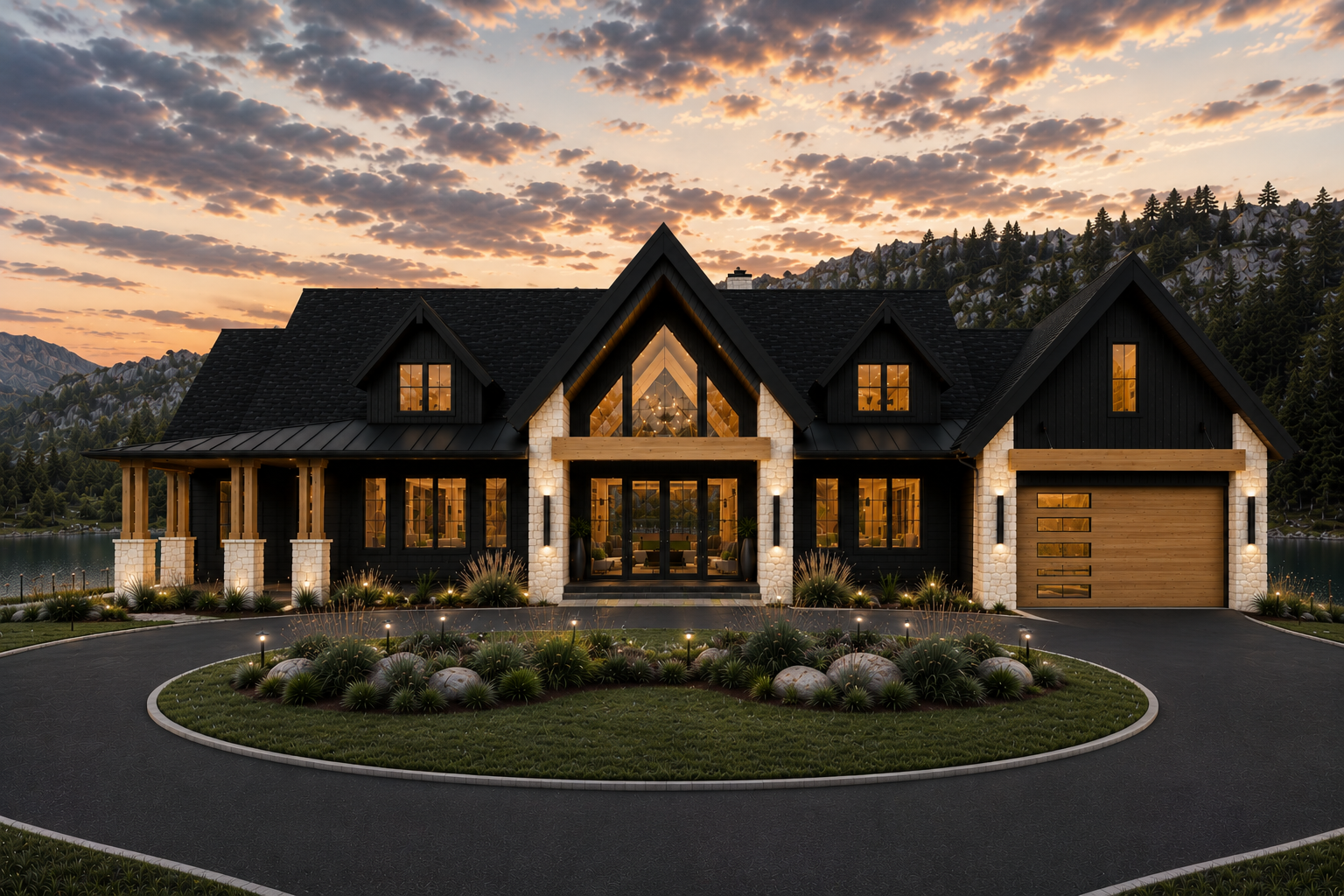 Design render of the finished home from the front